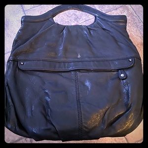 Black patent leather gap bag